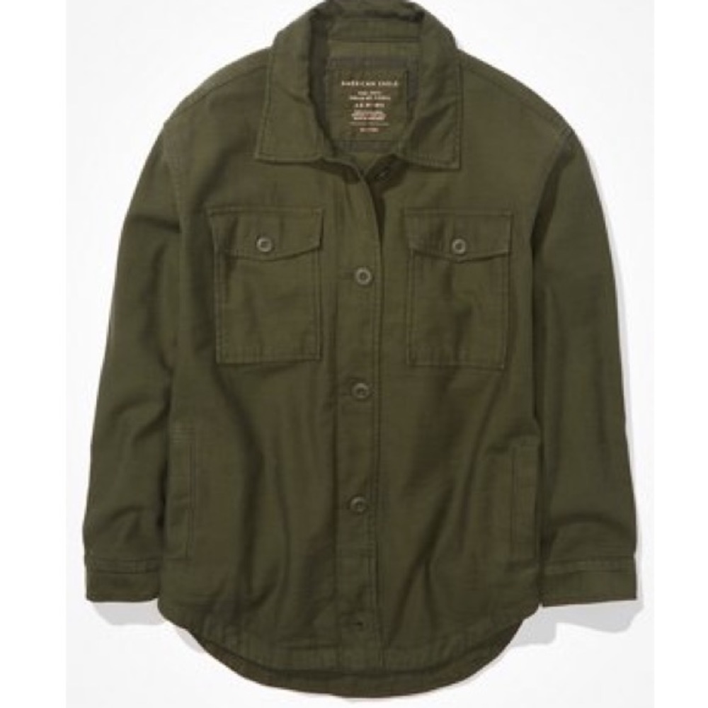 American Eagle Women’s Military Shacket Olive Small NWOT